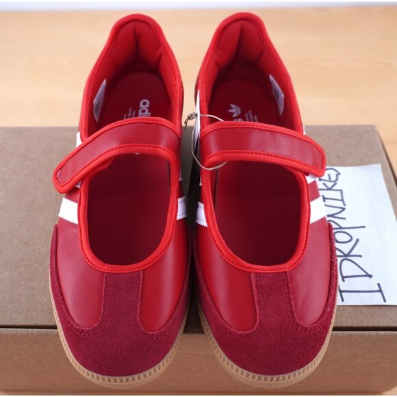 Adidas Samba Jane Red/White Scarlet Gum Women's Shoes - Picture 5 of 10